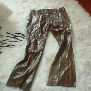 Faux leather pants